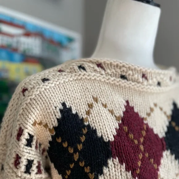 Academia Rumère Classe, 100% Wool Soft Chunky Knit From Japan Cottage Cozy - M - Picture 4 of 14